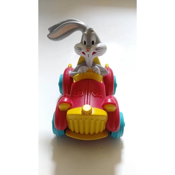 Vintage Bugs Bunny Warner Bros 1992 Expanding Car Toy Rolling Looney Tunes - Picture 5 of 6